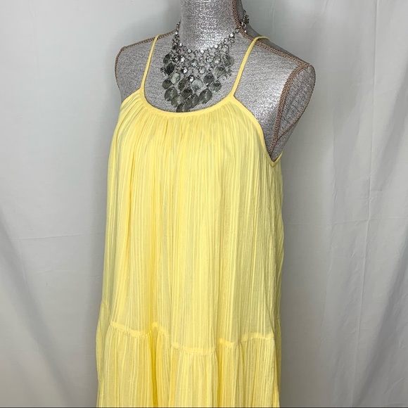 PQ SWIM Ramona Tiered Maxi Dress in CITRINE NWT - Picture 9 of 12